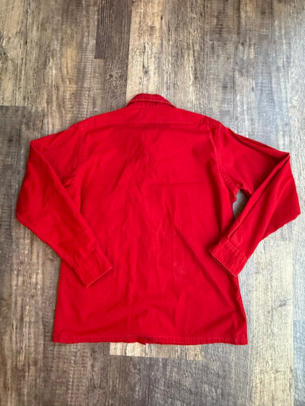 L.L. Bean Red Flannel Shirt Womens L 14 Long Sleeve Button Down Soft - Picture 6 of 8
